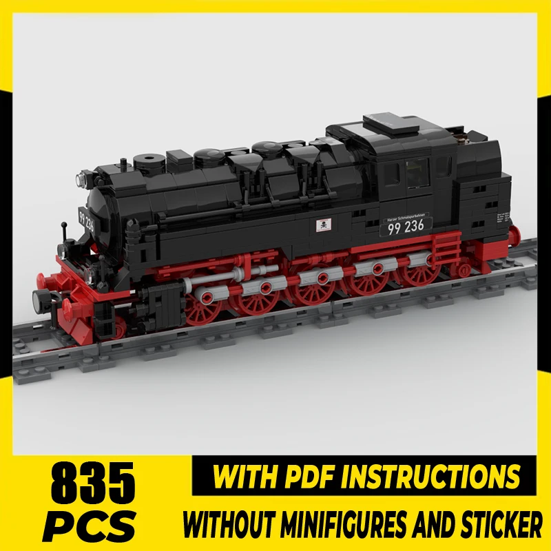 Railway Train Series Moc Building Bricks Steam Engine BR99 Model Technology Modular Blocks Construstion DIY Assembly Toy Gifts