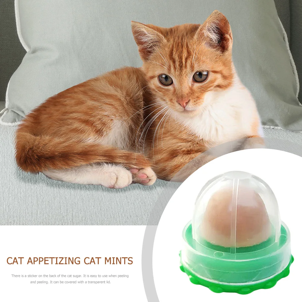 10-1PCS Nutrition Cat Catnip Ball Dust Cover Round Safe Catnip Snack Cat Lollipop Cat Mint On The Wall Cat Energy Ball Candy