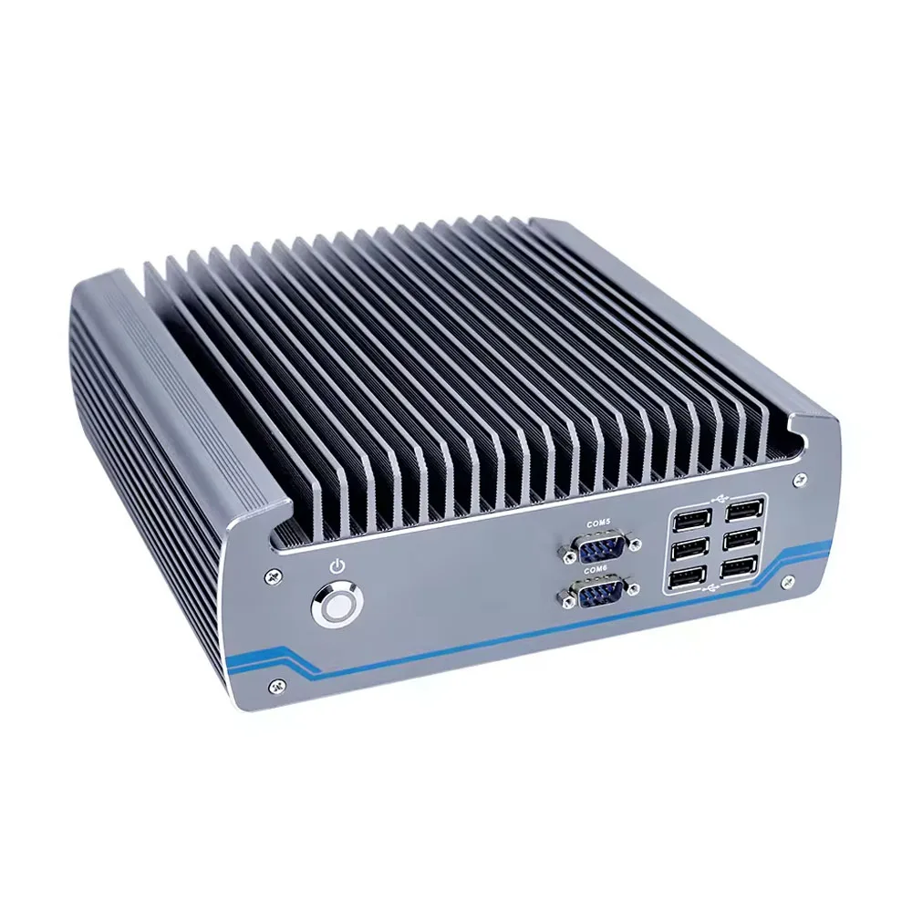Partaker Fanless Industrial PC Intel i3 8100T i5 8500T i7 8700T 2HDMI VGA GPIO Embedded Micro Computer