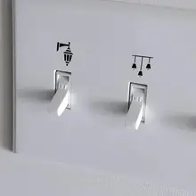 Transparent Light Switch Label Switch Panel function sticker Self ...