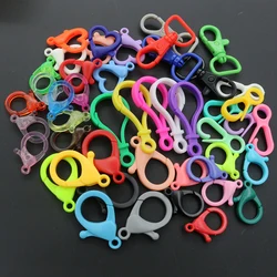 Multi-colors Mixed Plastic Snap Lobster Clasp Hooks DIY Jewelry Making Findings for Keychain Backpack Accessories