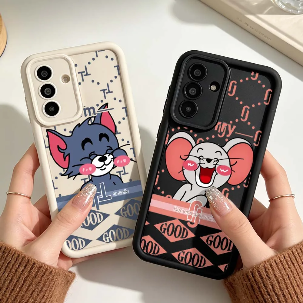 Comics T-Toms J-Jerrys Dark Phone Case For Samsung A03 A04 A05 A06 A07 A24 A23 A22 A21s A17 A16 A15 A14 A13 A12 5G Eye Ladder