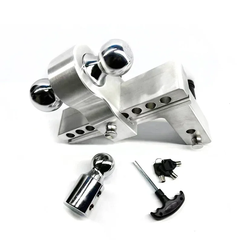 Off-road vehicle aluminum alloy adjustable trailer arm natural color