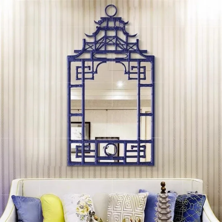 

Классическое зеркало в стиле ар-деко с резьбой для ресторана, зеркало для фоновой стены или веранды