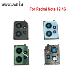 New For Xiaomi Redmi Note 12 4G Camera Lens Glass With Frame Replacement Parts 23021RAAEG, 23021RAA2Y, 23027RAD4I, 23028RA60L