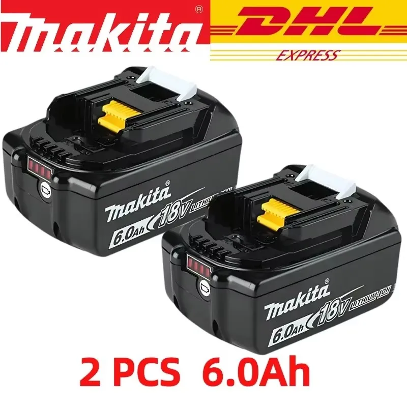 

Makita 18V Battery 6Ah 18650 Lithium ion Replacement BL1860B BL1860 BL1850 Rechargeable Power Tool Battery DDF486 DF488