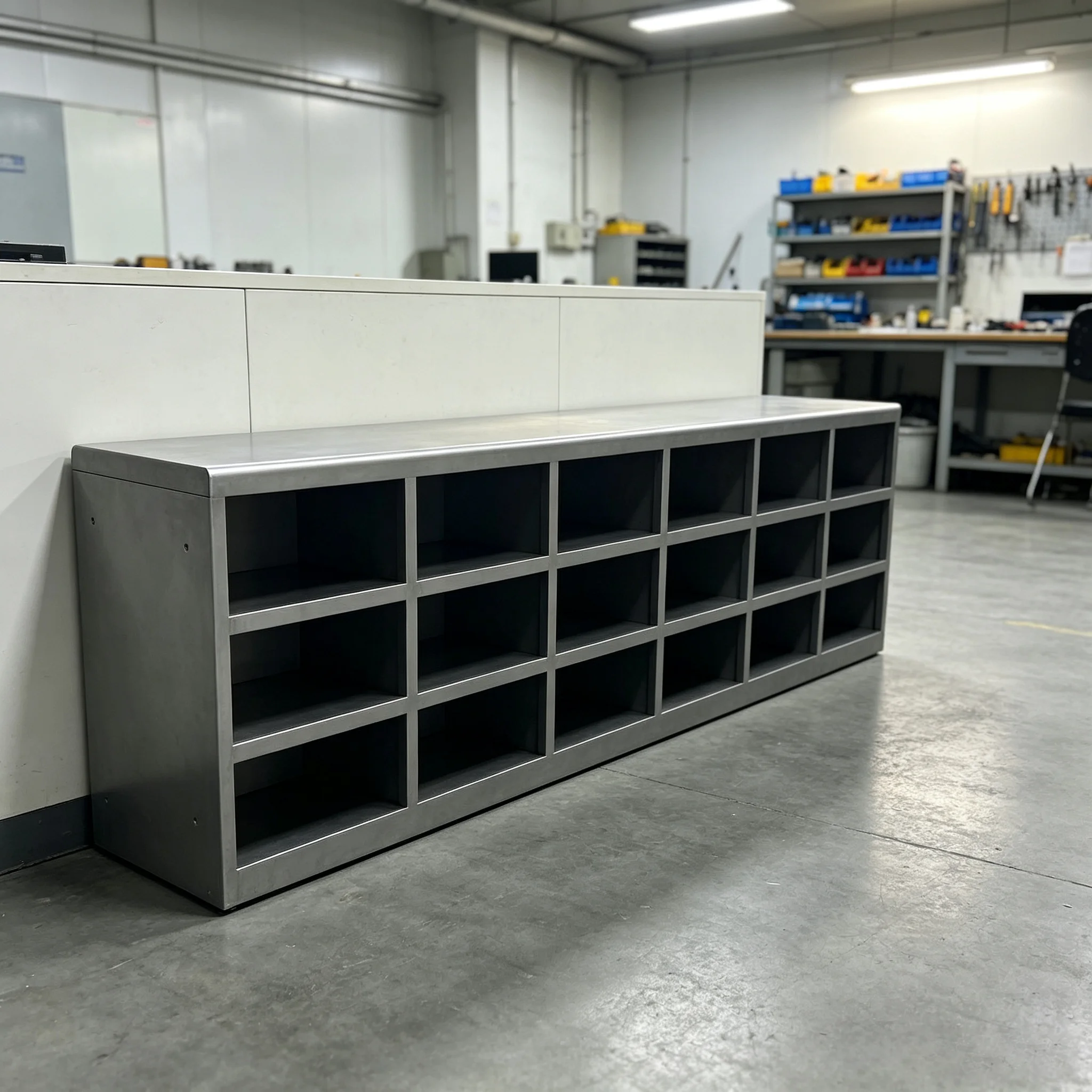 Stainless Steel Modern Modular Single-Sided Purification Shoe Cabinet/Locker For Home Furniture In Factory Workshop