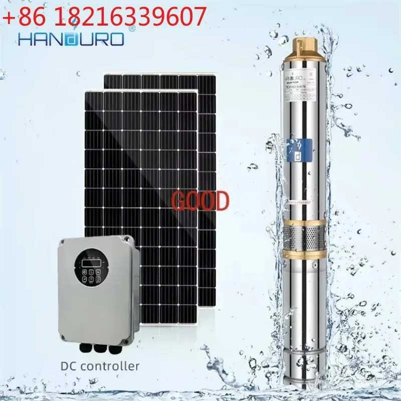 TAO Handuro Wenling Bomba De Agua Factory Outlet 3Inch 2Hp 100 Meter 100M Borehole Solar Deep Well Submersible Water Pump System