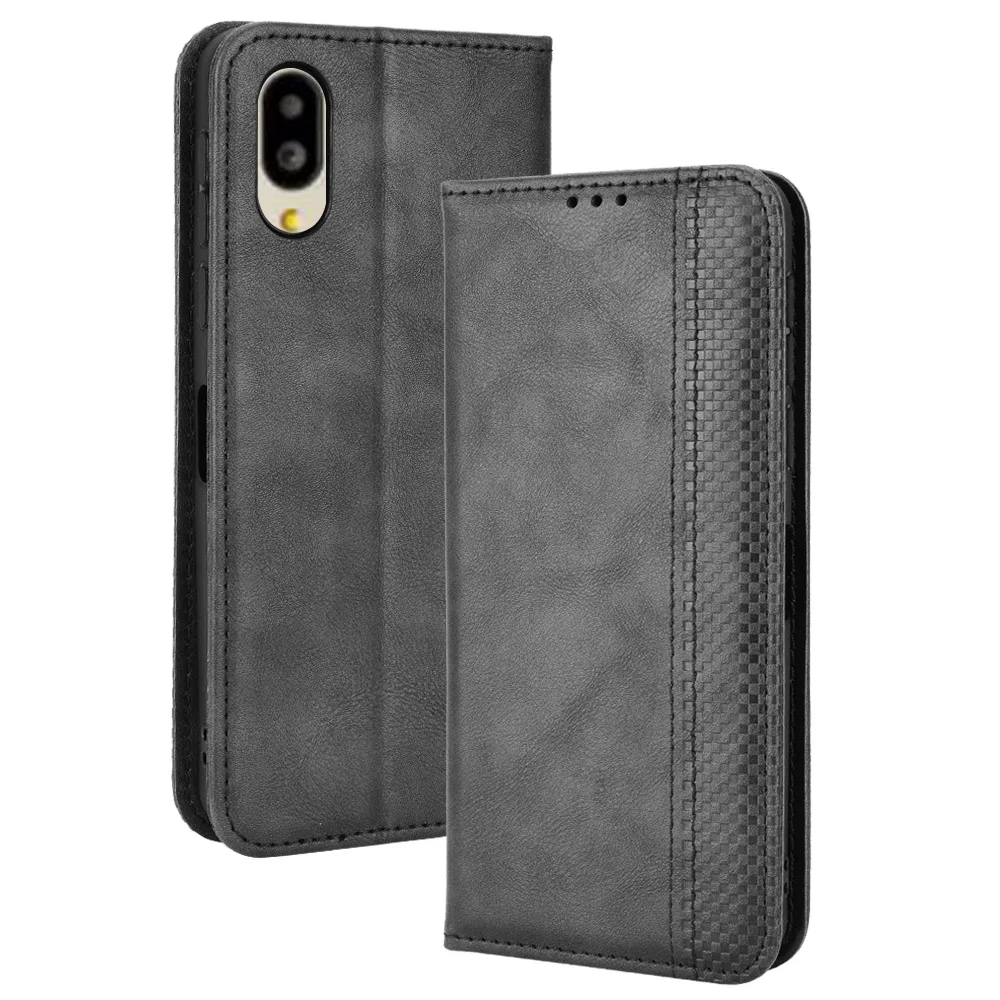 Flip Retro Style Leather Magnetic Closure Phone Cover For Sharp sinpuru sunmaho 6 5.7 inch Card Slot Wallet Fall prevention Case