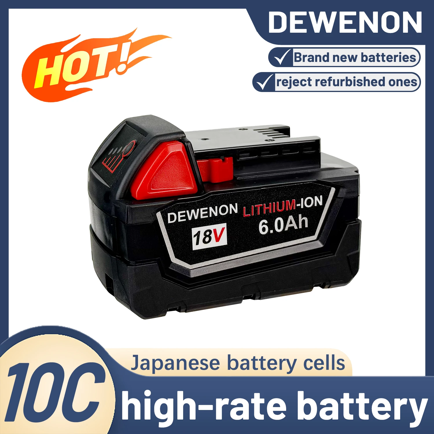 

For Milwaukee battery 12V Power tools battery ,DEWENON For original Milwaukee M12 Electric drill battery Charger