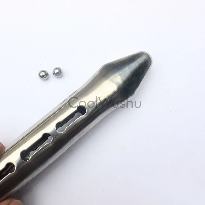 2026 Red-tasselled Spear Head Stainless Steel Hollow Spear Head Wushu  Martial Arts Performance Kung Fu Send Ringing Beads