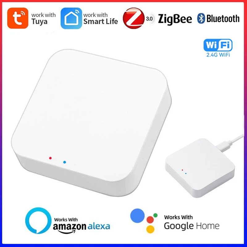 

Tuya Smart ZigBee/Bluetooth Многорежимный шлюз-концентратор Мост Управление умным домом Приложение Smart Life Дистанционное управление для Alexa Google Home