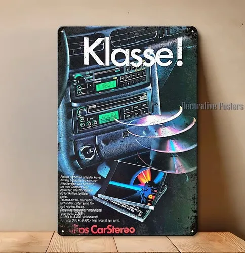 Car Stereo Vintage Hi-Fi Metal Poster -20x30cm Tin Sign