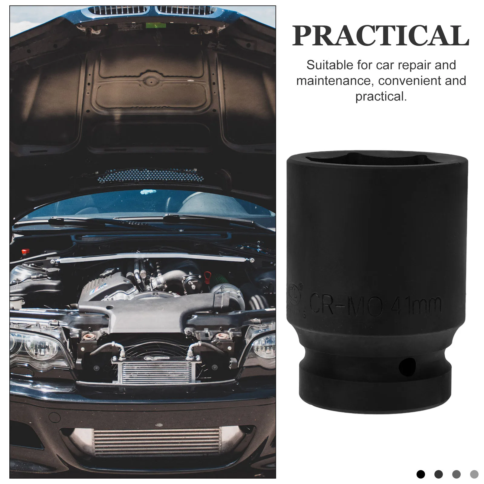قطعة 1 بوصة محرك مقبس التصادم 6-نقطة سبائك الصلب أداة إصلاح السيارات لسائق هوائي متري المقبس