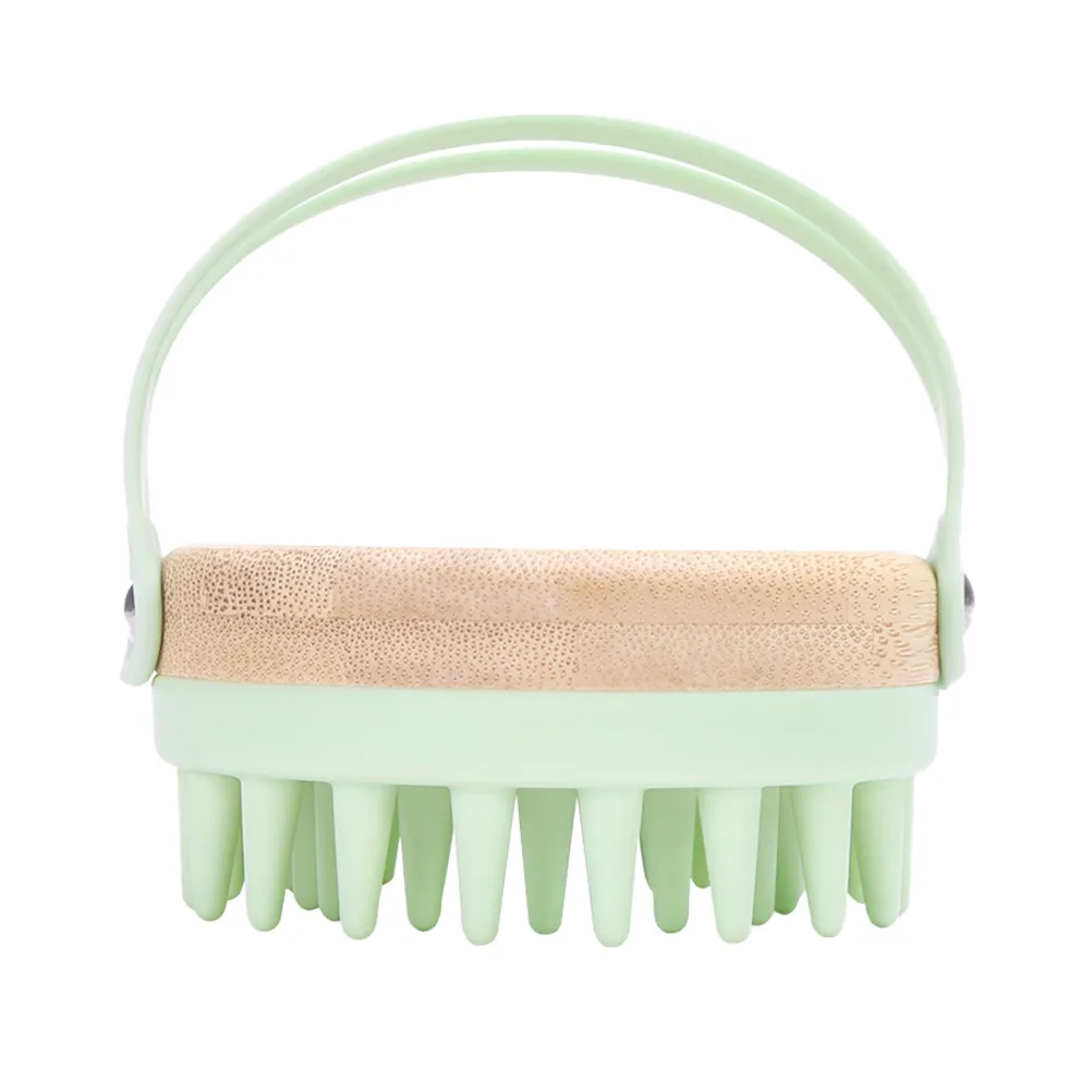 

Силиконовая щетка для мытья волос, массажер для кожи головы, отшелушивающий инструмент для очищения волос, подходит для влажных, сухих, кудрявых, прямых, густых и тонких волос, для душа и ванны.