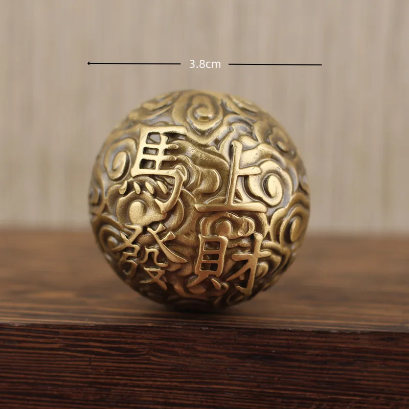 Hot-Selling Brass Dragon and Phoenix Hand Grip Piece for Elderly Finger Exercise Get Rich Quickly Spinning Ball