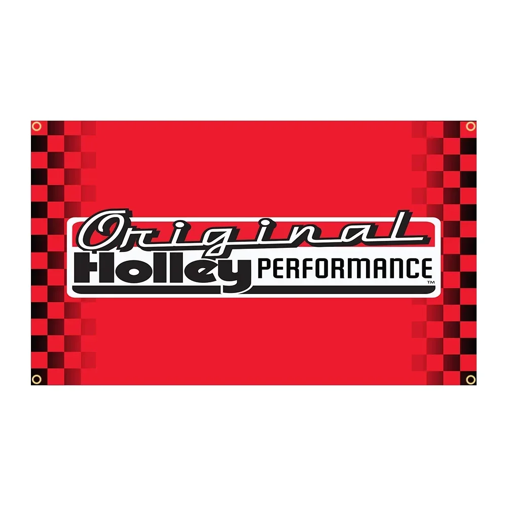 Holleys Performance Equipped Car Flag Polyester Printed Auto Banner Garage or Outdoor For Decoration Tapestry 90x150cm