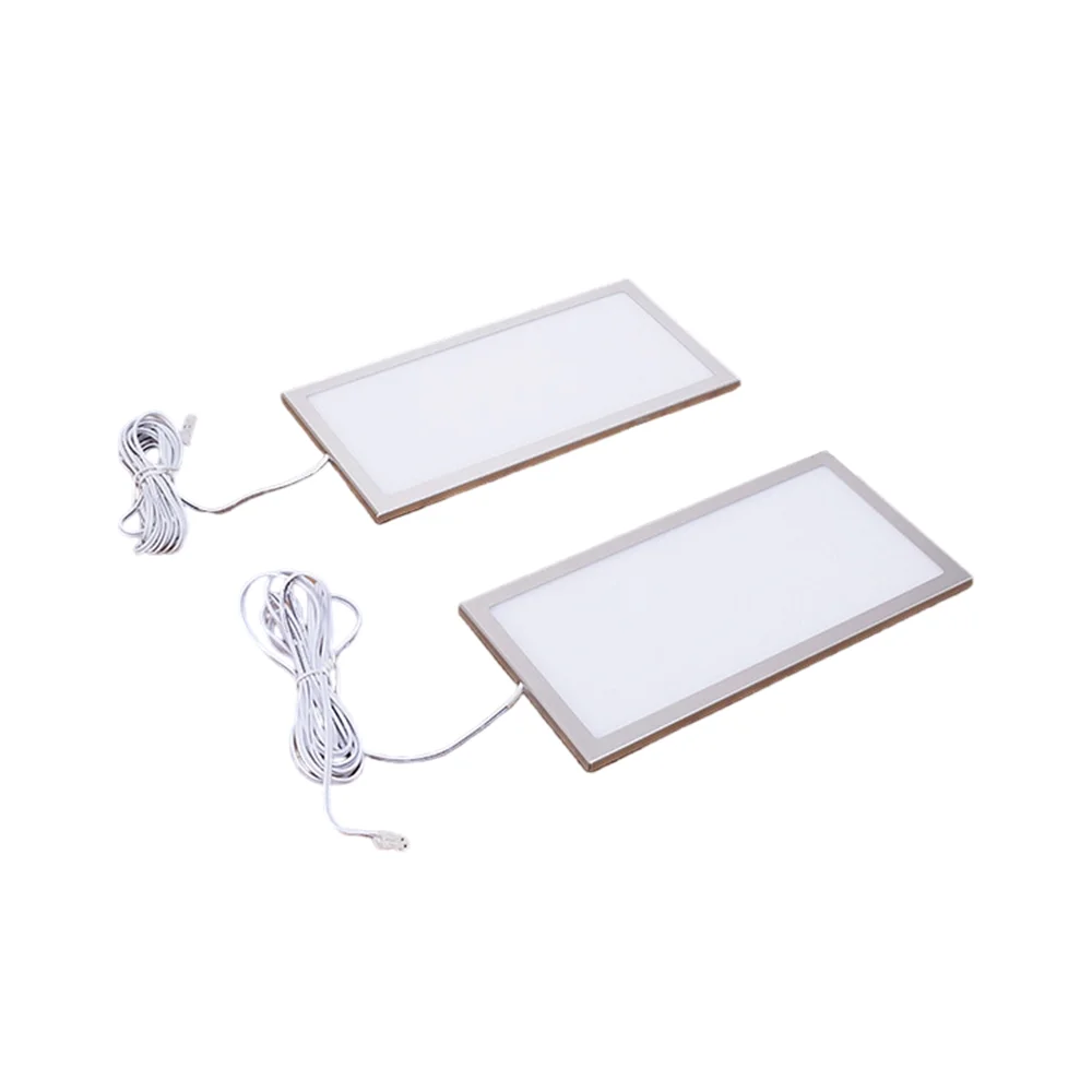 12V Led Cabinet Panel Light Ultra-thin Camper Wine Wardrobe Square Light Guide Plate Room Vehicle 6 Pack Wired Under Cabinet