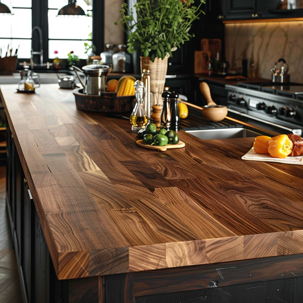 Counters Contemporary Design Hotels Dining Bathrooms Modern Butcher Block Counter Tops South American Walnut Solid Wood Kitchen