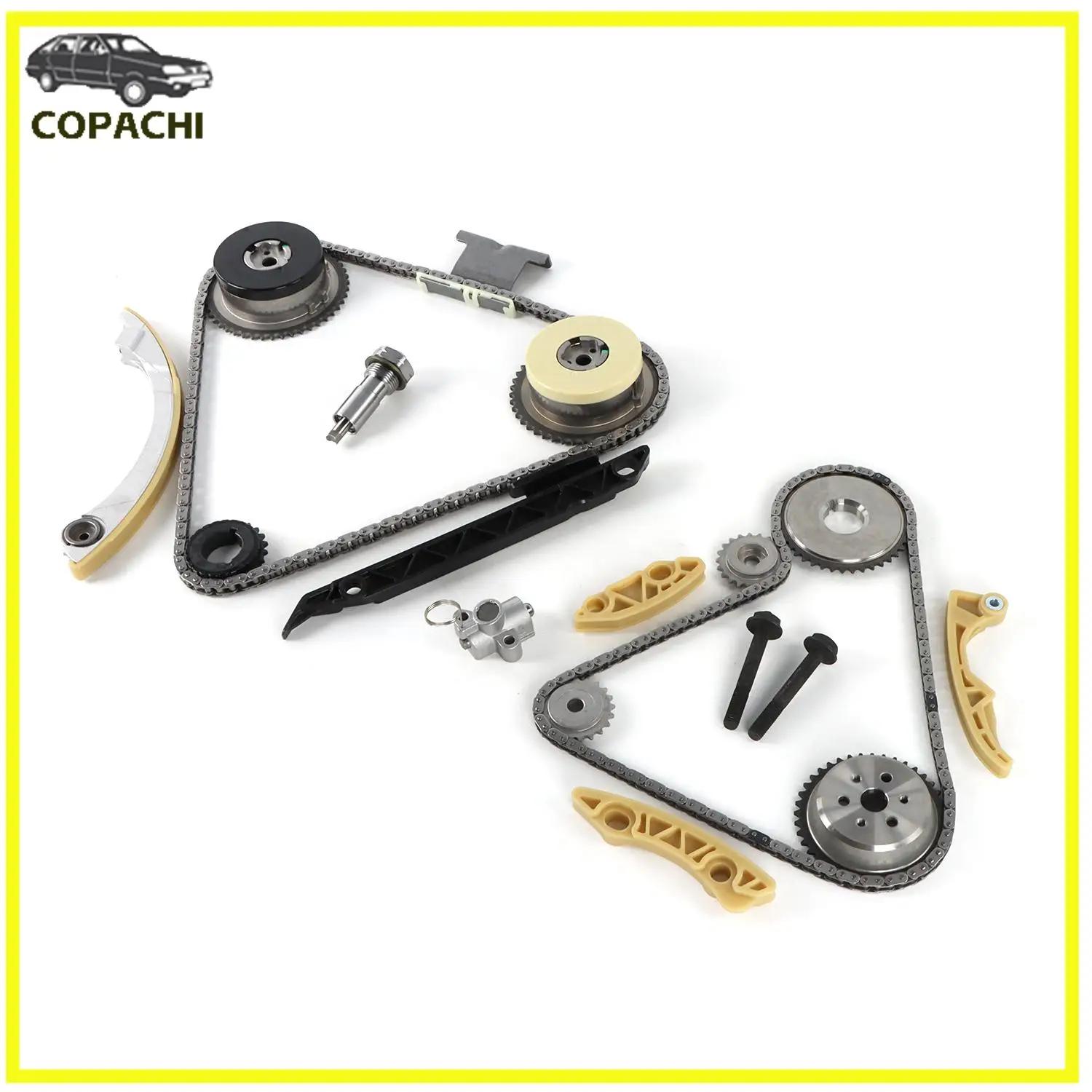 1 Juego de Kit de cadena de distribución VCT engranaje de actuador selenóide para GM Ecotec 2.2L 2.4L Buick Chevy motor accesorios de coche piezas de repuesto
