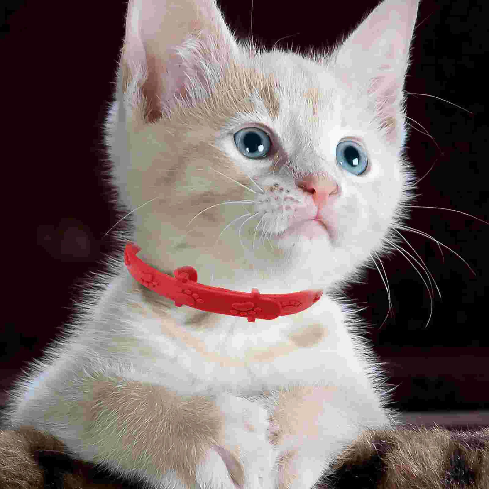 

5Pcs Rubber Aroma Pet Remover Pet Protection Neck Pet Accessory Red Pet Aroma Neck for Pets