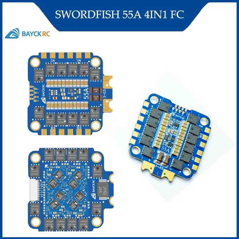 

BAYCKRC SWORDFISH 55A 4IN1 ESC AM32 Electric Speed Controller 3-6S Lipo For FPV Racing Freestyle Drone Quadcopter Car RC