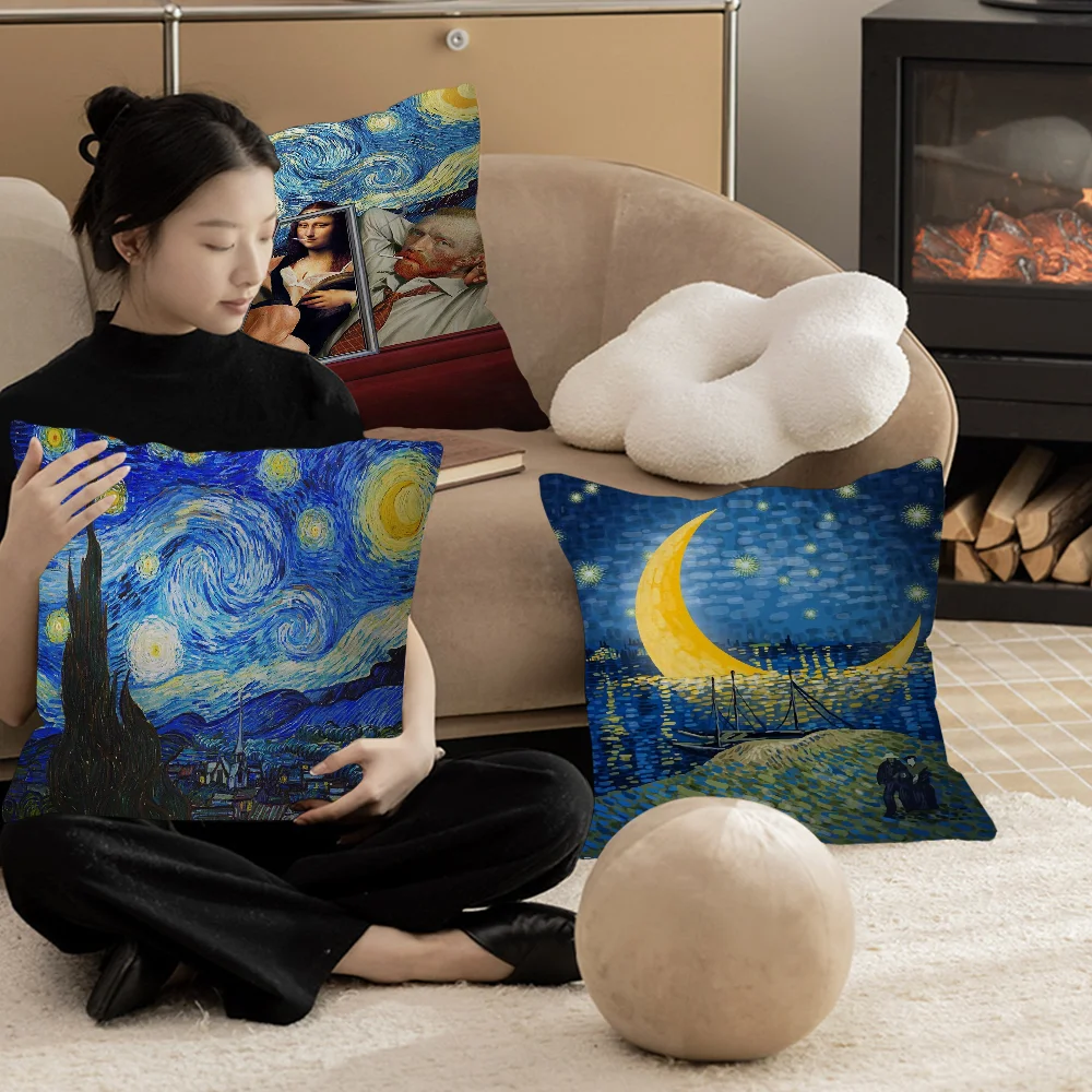 

Great Painter Vincent Van Gogh Maple Design Cushion Cover Happy Autumn Harvest decor Holiday Decorati Pillow Cover