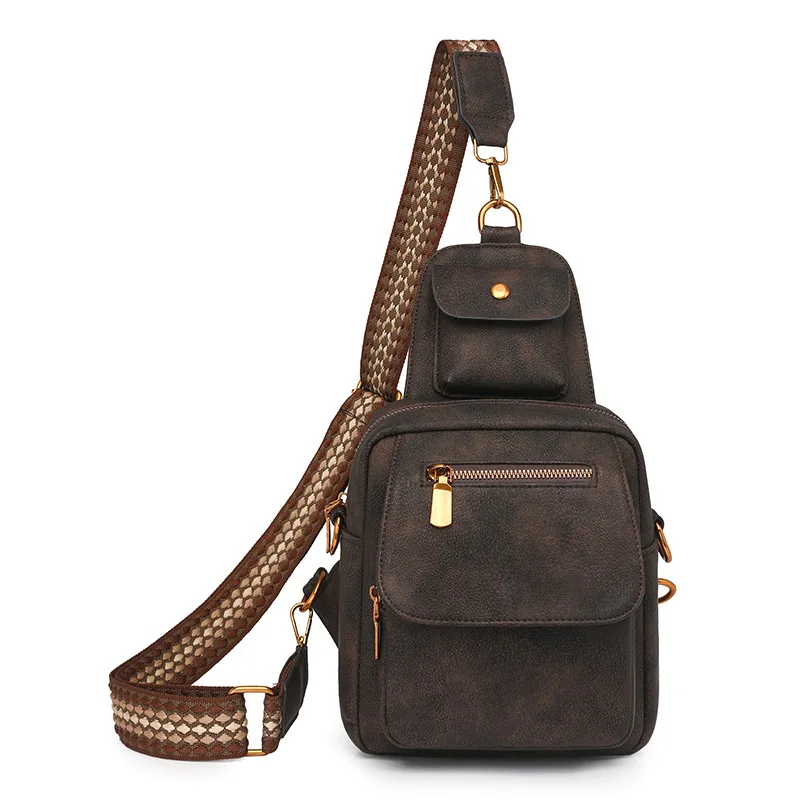 New Simple Fashion Mini Breast Pocket Outdoor Leisure Bag Multi-function Large Capacity Storage Bag Mobile Phone Bag bolsos
