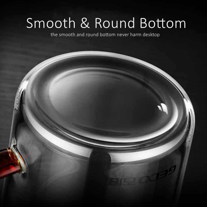 4 Pcs 350ml LFGB Certification High-borosilicate Glass Office Water Cup Ultra Hard Beer Mug High Transmittance Glass Mark Cup