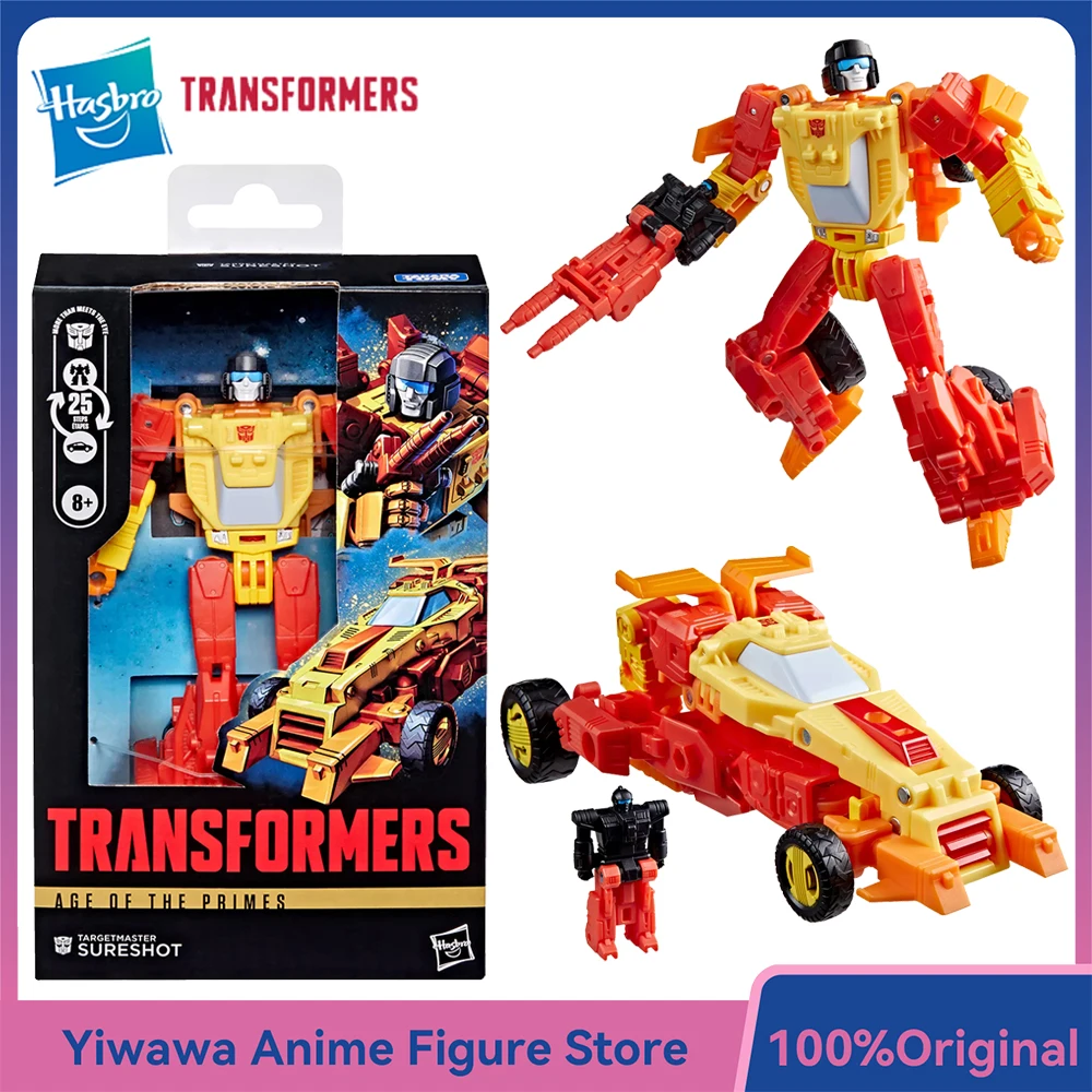 Originele Hasbro Transformers Age of the Primes Targetmaster Sureshot 14 cm Deluxe Class Nice Action Model Figuur Ornament Speelgoed