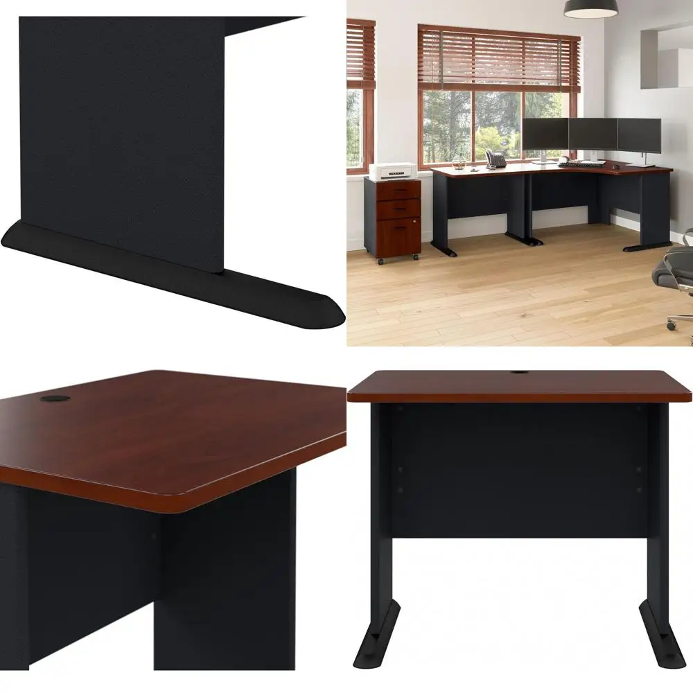 

Hansen Cherry 36 Bush Business Series Desk: Ideal Compact Home or Professional Office Computer Desk