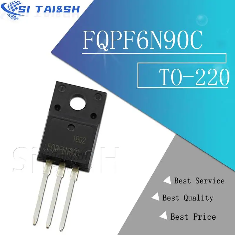 10pcs FQPF6N90C TO-220F 6N90C TO-220 FQPF6N90 TO220F 6N90