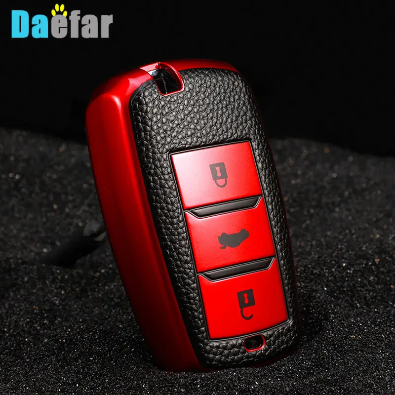 Leather TPU Car Key Case Cover for Changan Cs35plus Cs35 Cs15 Cs75 Cs95 Cx20 Cs1 Cv1 Alsvin V7 Raeton 2018 Cs55 Cx70 Keychain