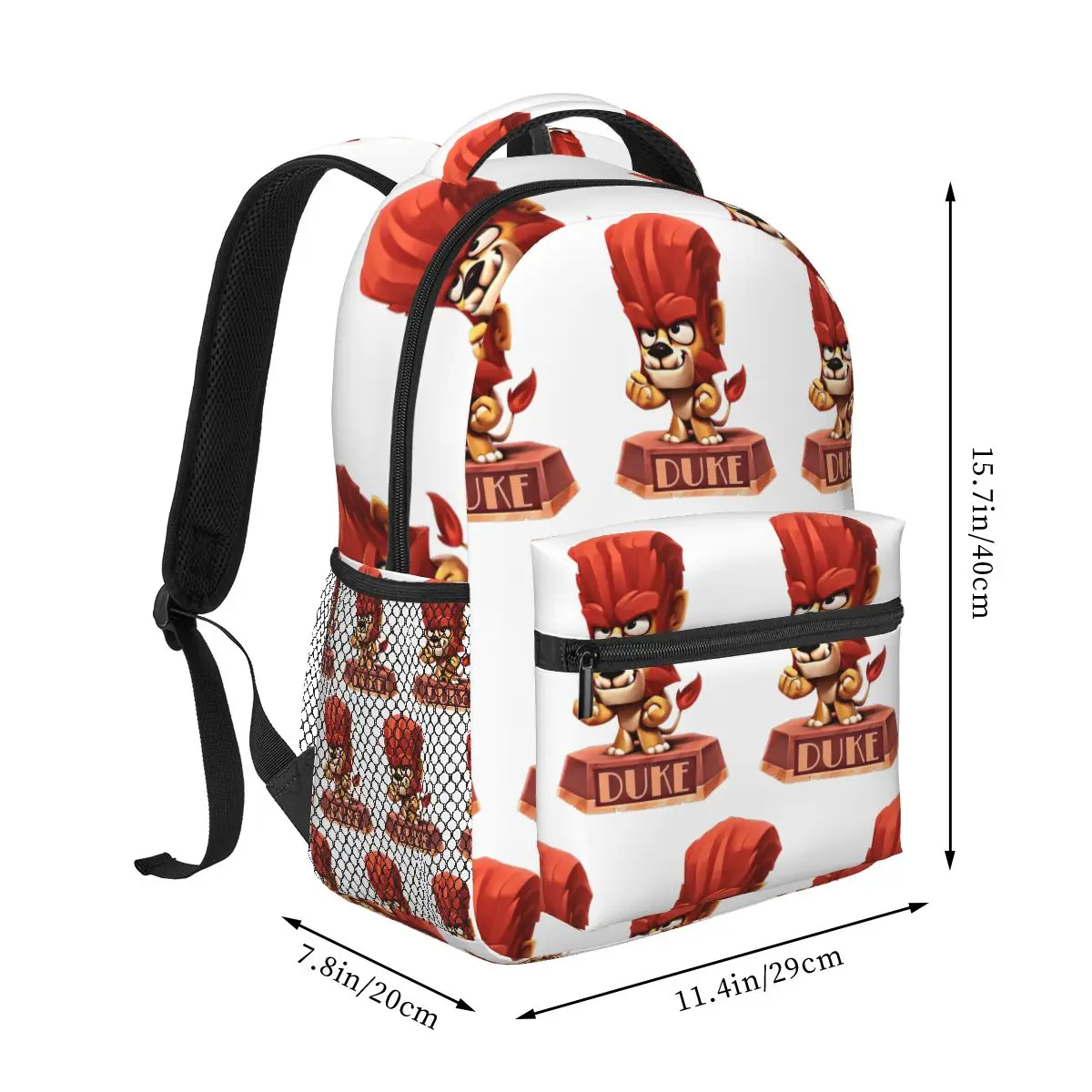 Duke Zooba Battle Arena Royale Characters Backpacks Boys Girls Bookbag Students School Bags Cartoon Travel Rucksack Shoulder Bag