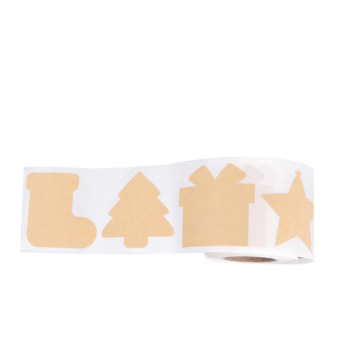 300pcs Christmas Stickers Kraft Paper Sealing Labels for Gift Packaging Candy Wrapping Holiday Decoration