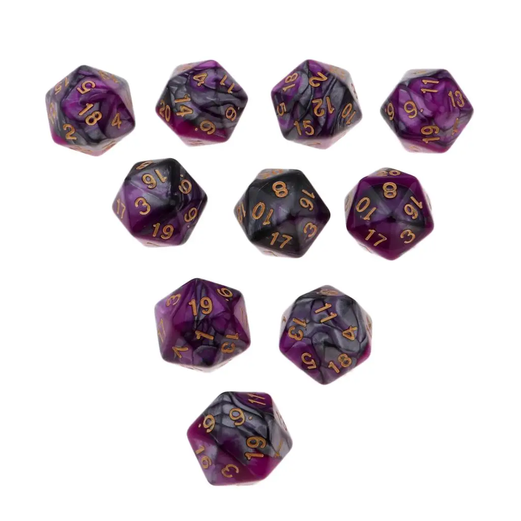 

Набор многогранных игральных кубиков, двухцветные 20-гранные кубики для семейных настольных игр, ролевых игр и коллекционирования