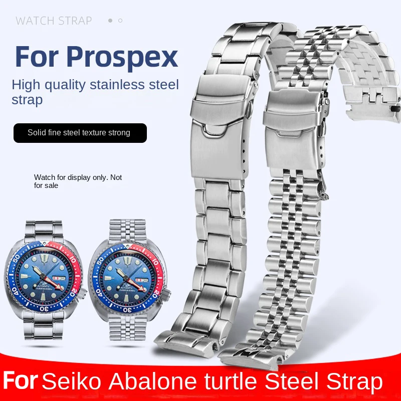 Curved End Solid Diver Watch Band Jubilee strap For Seiko PROSPEX Turtle SRPE99K1 SRPA21J1 SRP777 SRP773 SRPC25 Oyster Bracelet