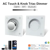 AC 110V 220V Tuya Wifi Zigbee LED Dimmer Touch Knob Triac Controller LED Lamp Switch Works with Alexa Google Assitant Smart Life