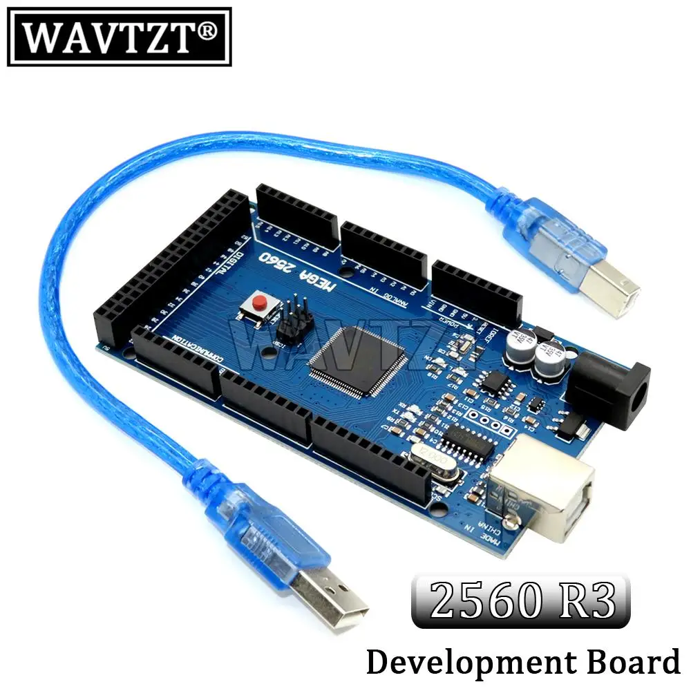 WAVTZT MEGA2560 MEGA 2560 R3 (ATmega2560-16AU CH340G) AVR USB board Development board MEGA2560 for arduino