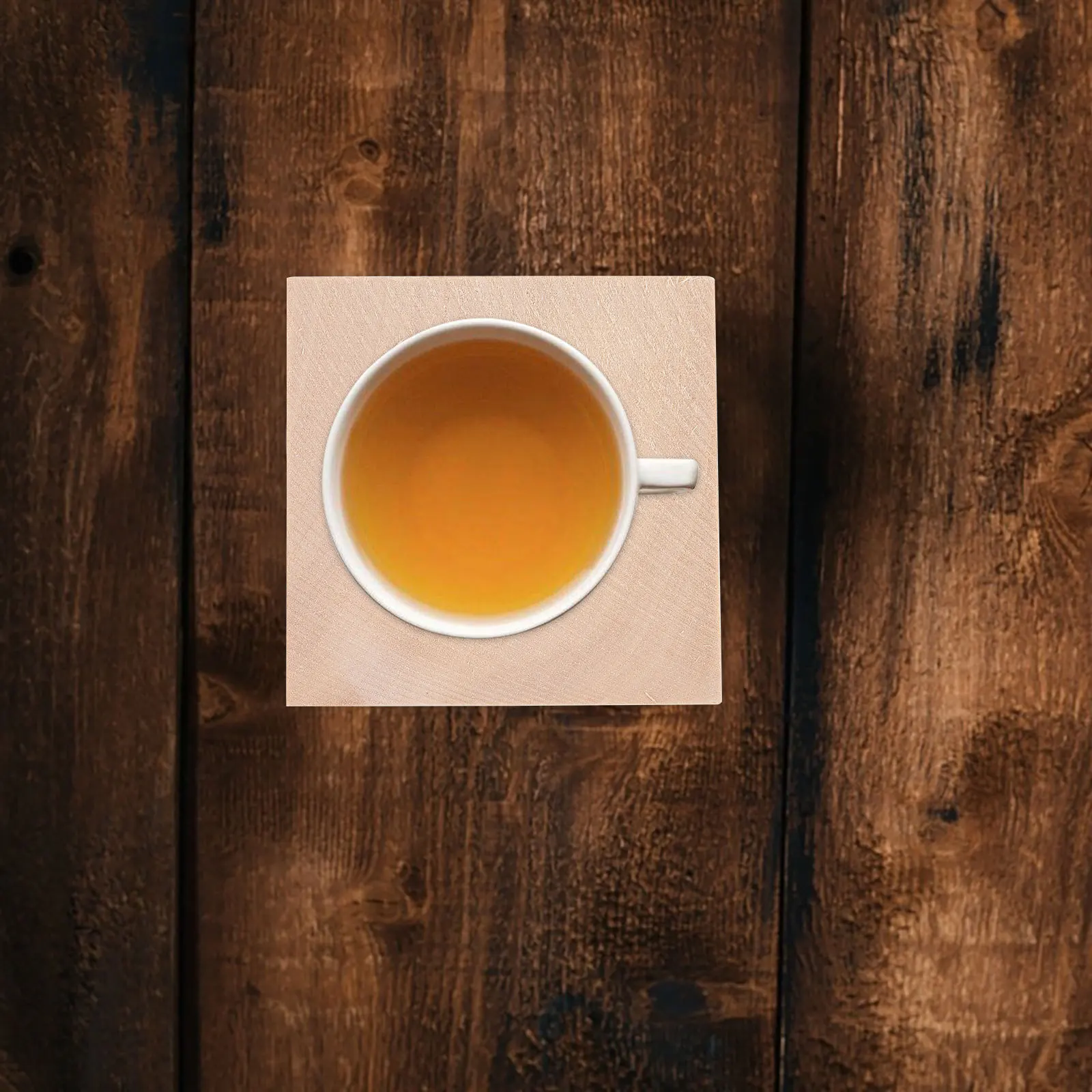 

5Pcs Solid Wood Cup Coasters Square Drink Mats Heat Resistant Table Protectors Rustic Tea Coffee Coasters for Home Dining