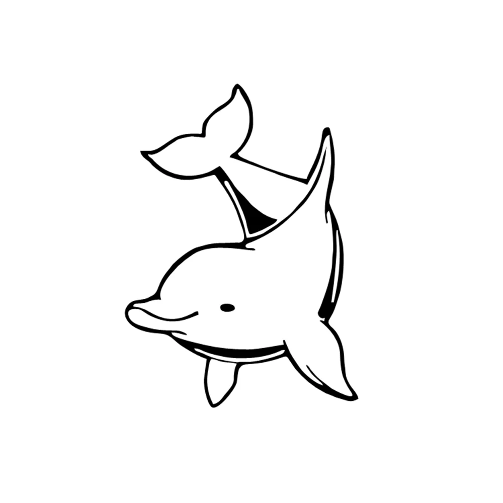 

Cute Dolphin Marine Animal Vinyl Car Sticker Waterproof UV Resistant for Auto Window Bumper Universal Fit Ocean Theme