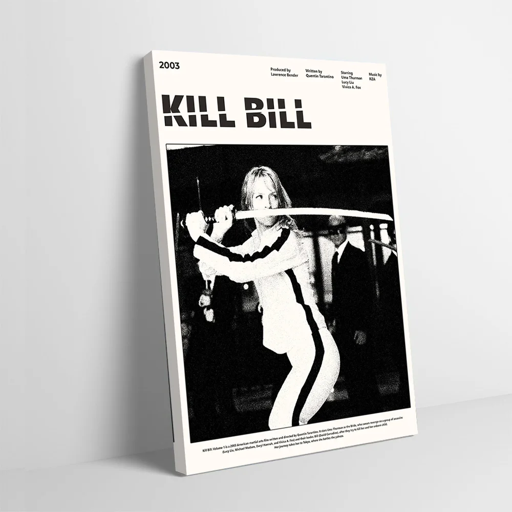 Kill Bill Vintage Printing Poster Customizable Pictures Wall Art Canvas Painting for Modern Home Decoration Ornaments Wand Deko
