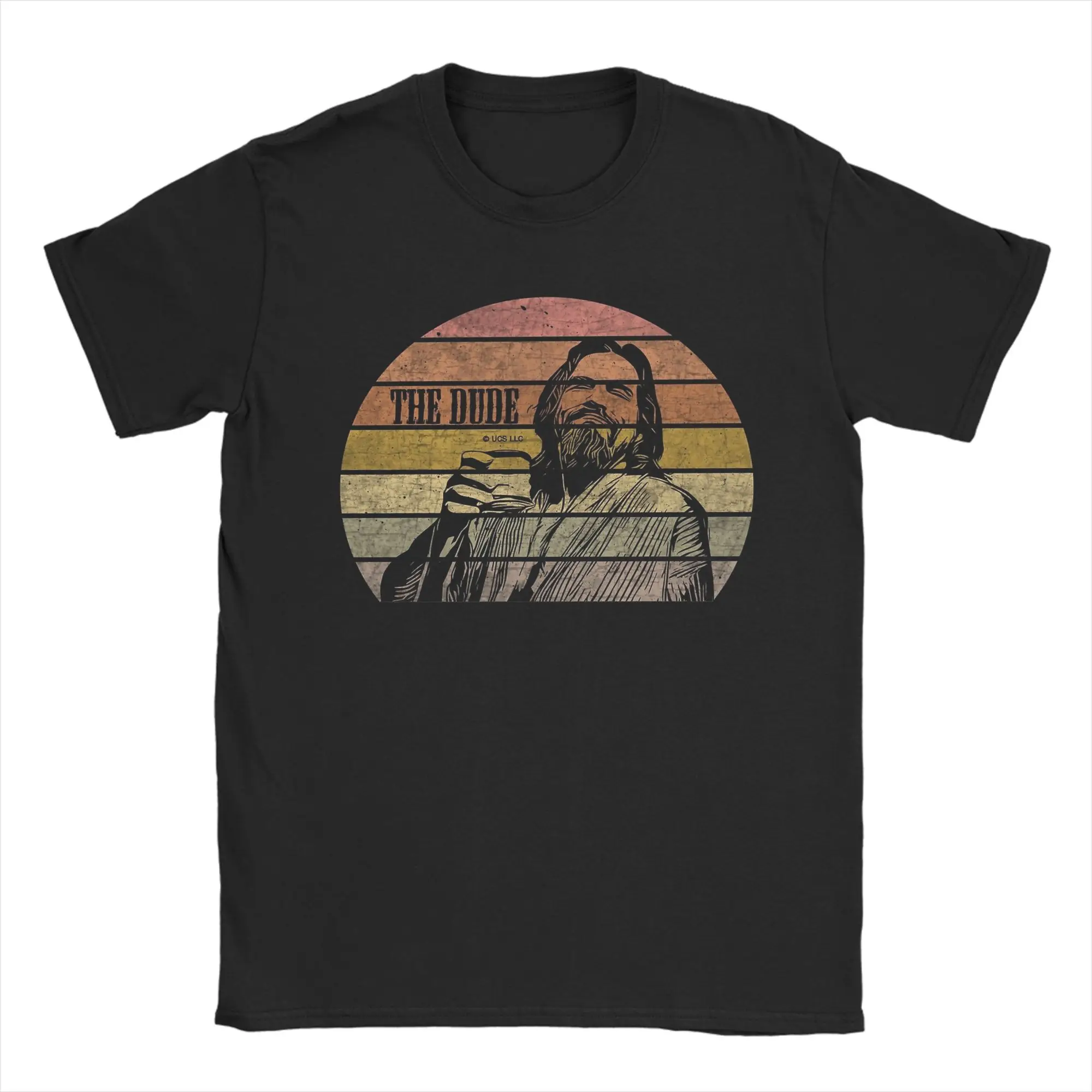 Vintage The Big Lebowski T-Shirts for Men Crewneck Pure Cotton T Shirts  Short Sleeve Tees Gift Idea Tops