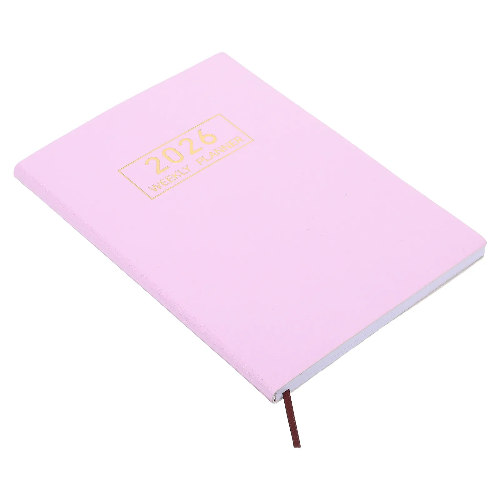 2026 A5 Weekly Planner Notebook Stylish PU Cover Smooth Writing Paper Compact Lightweight Daily Weekly Monthly Organizer