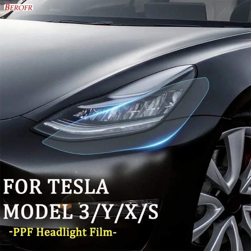 

Pre-cut PPF Car Headlight Protective Film TPU For Tesla Model 3 Y X S 2020-2023 Transparent Scratch Resistant