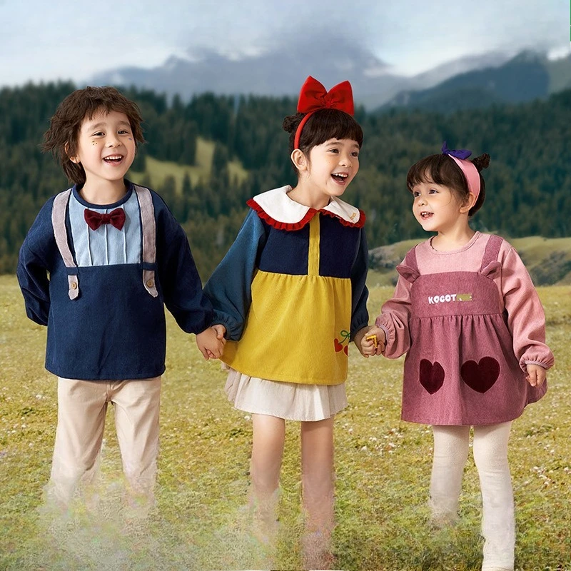 

Waterproof Baby Bib for Boys and Girls Reversible Mess-Proof Apron for Toddlers Painting Apron for Preschoolers