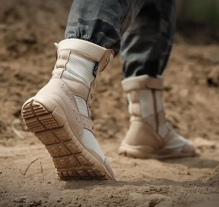 أحذية المشي لمسافات طويلة تنفس رجالي عالية أعلى أحذية تسلق الجبال في الهواء الطلق أحذية خفيفة الوزن 38-46