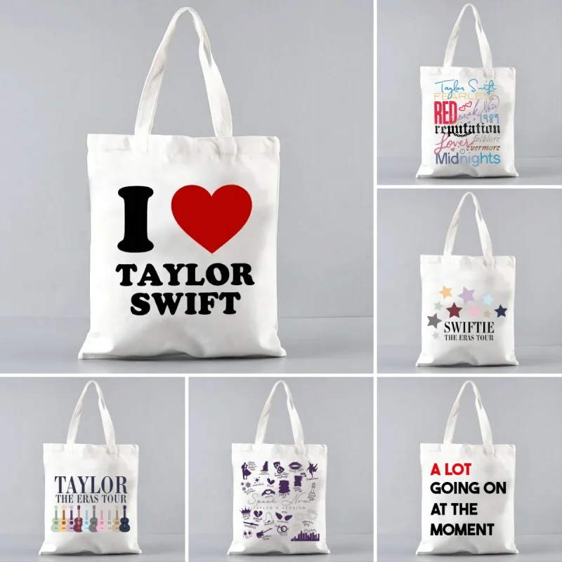 Taylor Music Midnight Swift Tote Bag Harajuku Resuable Eco Shopping Bag for Women Street Style Vintage Shopper Bag Drop Shipping