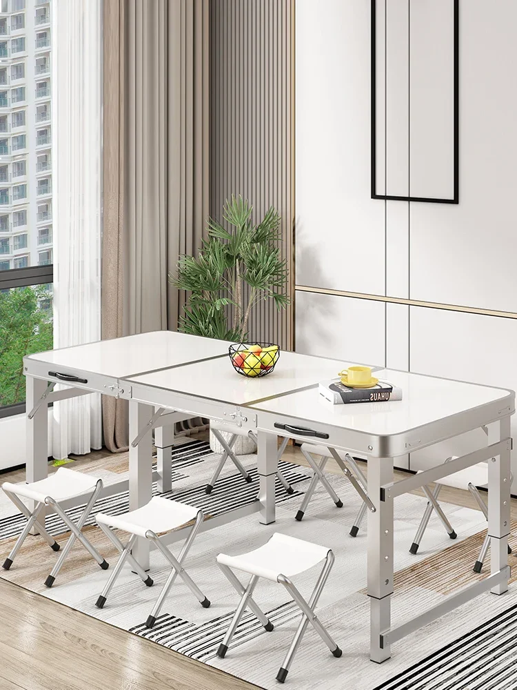 

Folding table outdoor portable stall simple dining table home folding small outdoor dining chairs