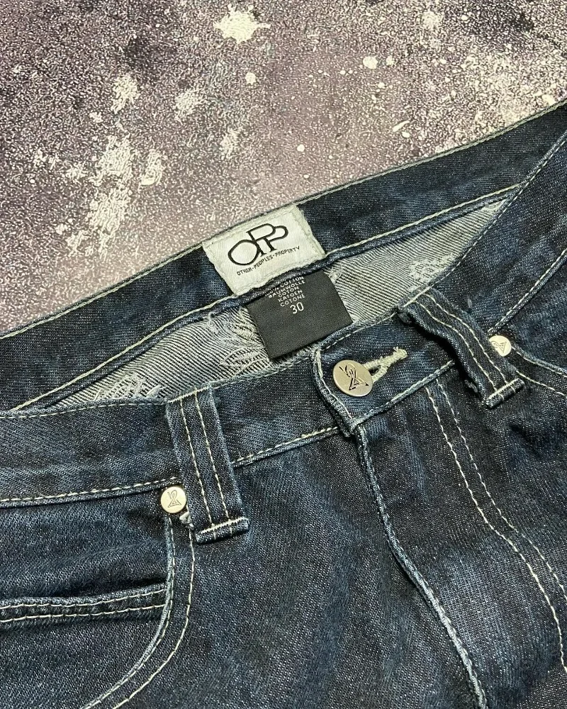 Y2K Jeans New Skull ricamo Casual Jeans larghi uomo donna Streetwear Harajuku pantaloni larghi a vita alta gotici Vintage